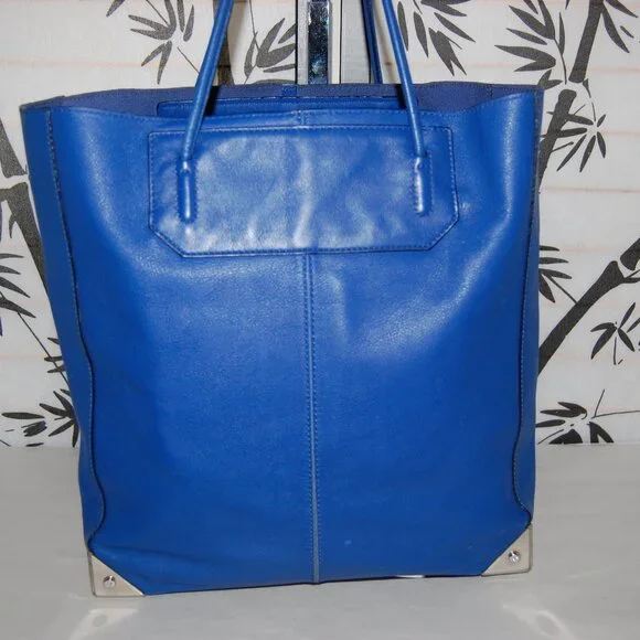 ❤️Alexander Wang ITALY Real Soft Leather Bag Double Prisma Shopper Tote Handbag - Picture 3 of 12